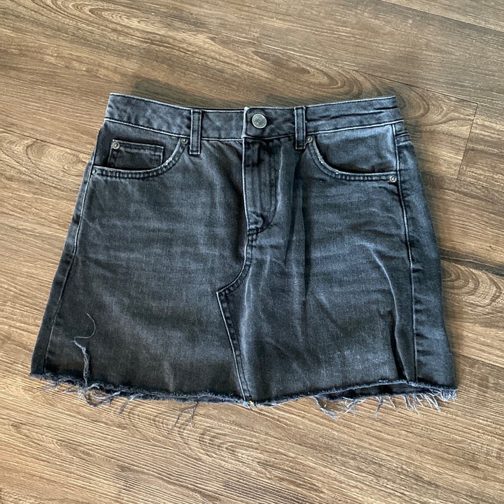 BDG Black Denim Mini Skirt